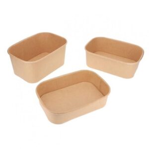 Barquette rectangulaire en carton kraft
