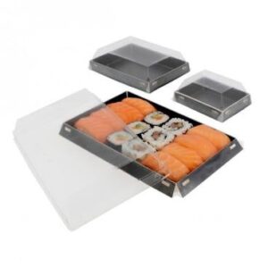 Barquette sushi kraft noir
