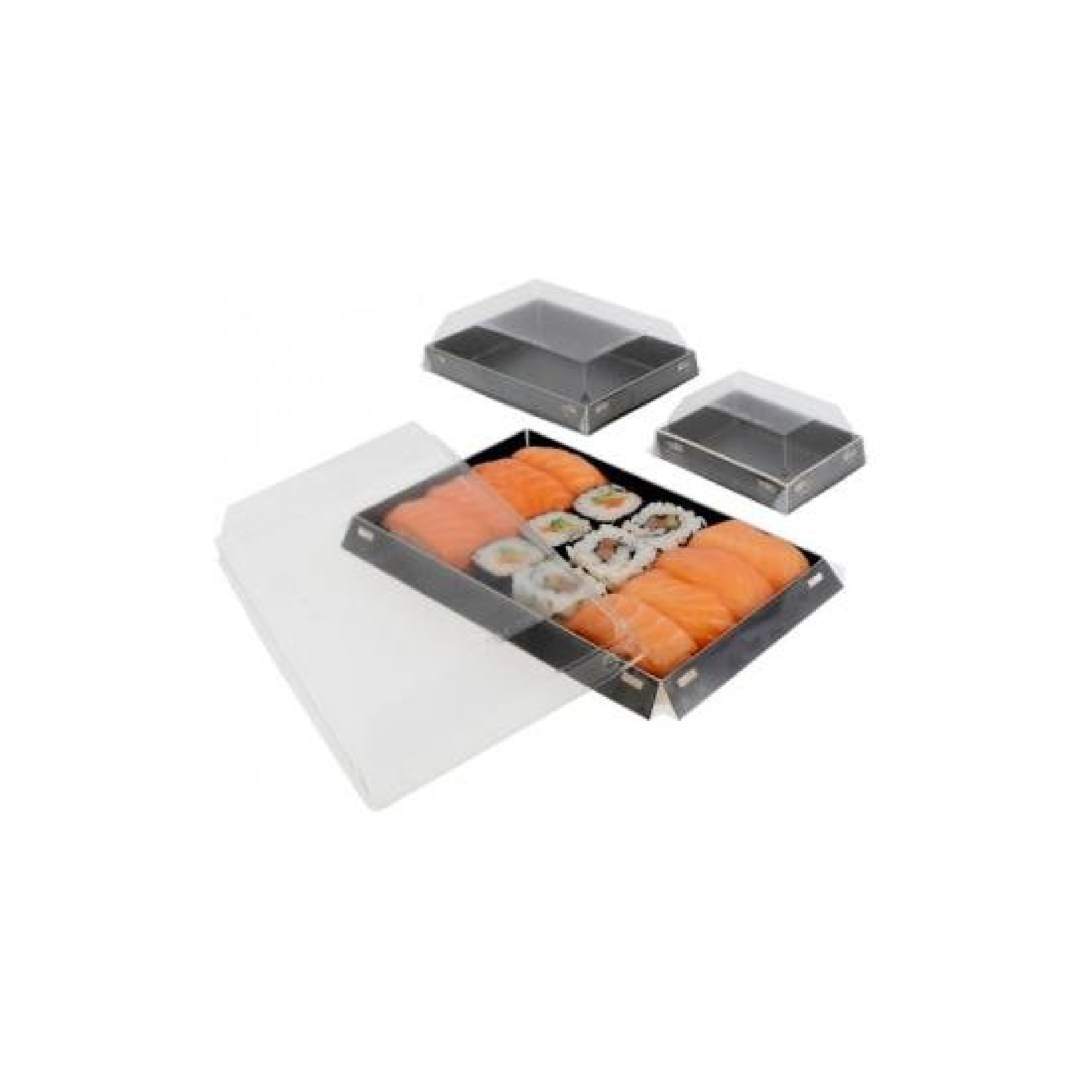 Barquette sushi kraft noir