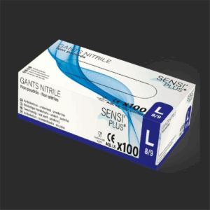 Gants nitrile non poudre bleu
