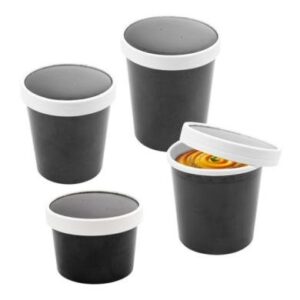 Pot à soupe et à glace noir