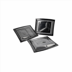 Ravier noir avec couvercle