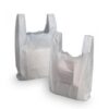 Sac plastique à bretelles blanc