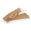 Sac sandwich kraft brun avec fenêtre latérale