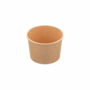 Bol rond a dessert kraft brun